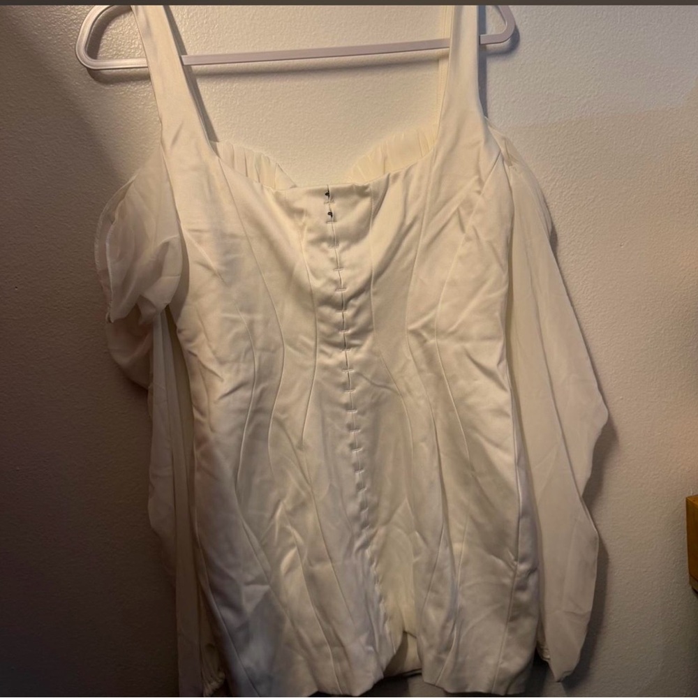 House of CB Cream Corset-Style Mini Dress